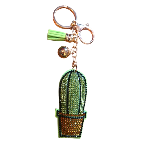 Accessories - Green Cactus Keychain Or Bag Charm Accessory, NWOT